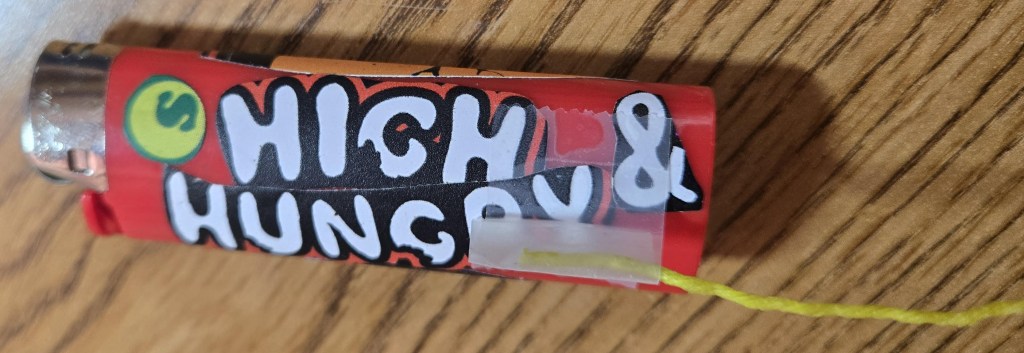 eZone High and Hungry Bic lighter taped with wick